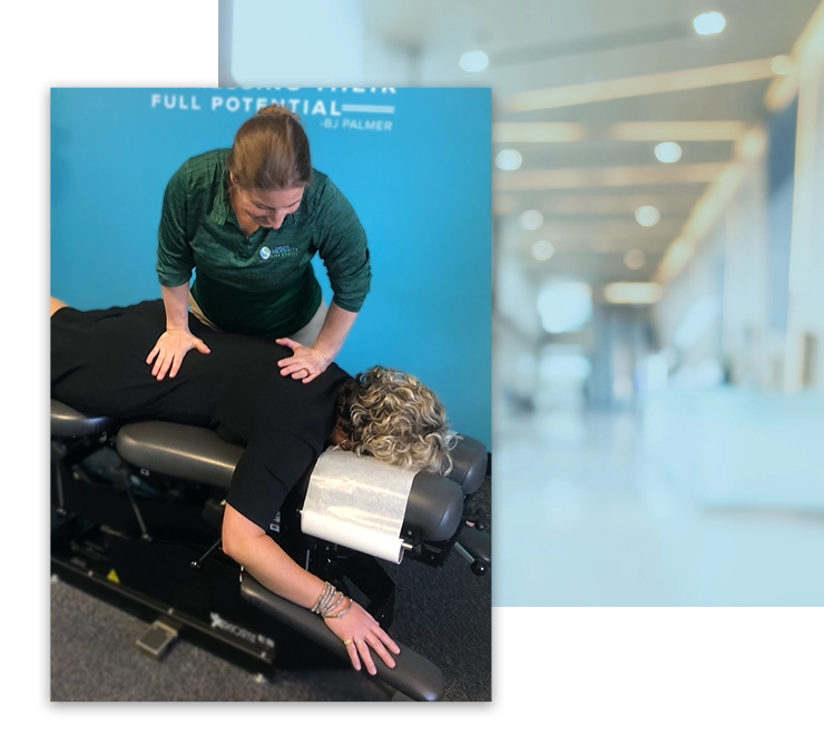 Chiropractor Lancaster PA Tai Scelfo Adjusting Patient Dr. Tai Scelfo adjusting a patients lower back.