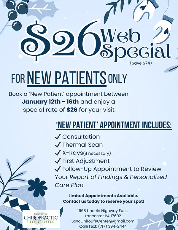$26 Web Special For New Patients Only