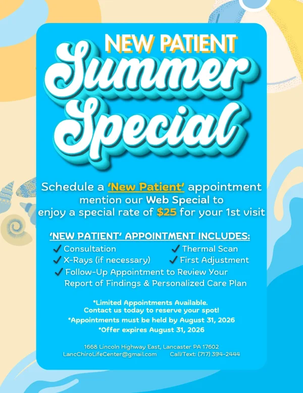 Chiropractor Lancaster PA Summer Special